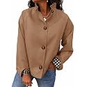 Cicy Bell Womens Ruffle Short Trench Coat Single Breasted Cropped Jackets
