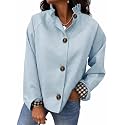 Cicy Bell Womens Ruffle Short Trench Coat Single Breasted Cropped Jackets