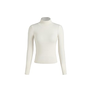 CIDER Womens Knit Top High Neck Long