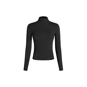 CIDER Womens Knit Top High Neck Long