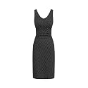 CIDER Polka Dot Bodycon Cocktail Dresses Sleeveless V Neck Midi Dress