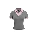 CIDER Womens Cotton Knit Collared Two Tone Shirt