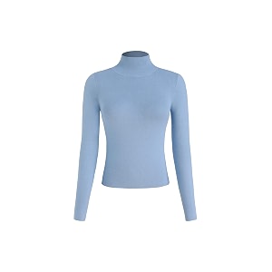 CIDER Womens Knit Top High Neck Long