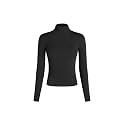 CIDER Womens Knit Top High Neck Long