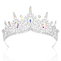 CIEHER Baroque Queen Crown for Women,Rhinestone Wedding Tiaras and Crowns Crystal Vintage Princess Crown Headband Birthday Tiara (Style 2 - Silver AB)
