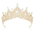 CIEHER Baroque Queen Crown for Women,Rhinestone Wedding Tiaras and Crowns Crystal Vintage Princess Crown Headband Birthday Tiara (Style 2 - Gold 2)