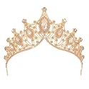 CIEHER Queen Crown for Women Tiaras Crowns Princess Crown (Champagne)
