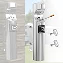 ZhouDaShu Cigarette Ashtray for Outside,Cigarette Disposal Outdoor,Wall Mounted Outside Cigarette Butt Receptacle,Commercial Outdoor Cigarette Butt Container,Smokers Outpost for Patio-Stainless Steel