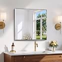 CILIBER Beveled Mirror, 24x24 inch Frameless Bathroom Mirrors for Wall, Upgraded Shatterproof Square Vanity Mirror Over Sink with Beveled Edge for Bathroom, Bedroom, Living Room and Entryway