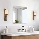 CILIBER Frameless Mirror 16"x20", Rectangle Bathroom Mirror, Shatterproof Vanity Mirrors Polished Edge, Unframed Mirrors for Wall Hangs Horizontally or Vertically for Home Gym Bedroom Living Room