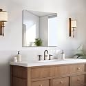 CILIBER Frameless Mirror, 24x24 Square Bathroom Mirrors for Wall, Frameless Vanity Mirror Over Sink with Polished Edge, 3mm Tempered Glass, Decorative for Bathroom, Bedroom and Living Room