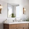 CILIBER Frameless Mirror, 24x30 Mirrors for Wall, Rectangle Bathroom Mirror for Over Sink, Frameless Vanity Mirror with Polished Edge, 3mm Tempered Glass, Hangs Horizontally or Vertically