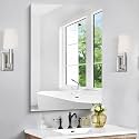 CILIBER Frameless Mirror, 24x36 Rectangle Bathroom Vanity Mirror with Polished Edge, 3mm Tempered Glass, Wall Mounted Horizontally or Vertically for Bathroom Over Sink, Bedroom, Living Room