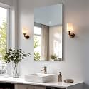 CILIBER Frameless Mirror, 24x40 Mirrors for Wall, Rectangle Bathroom Mirror for Over Sink, Frameless Vanity Mirror with Polished Edge, 3mm Tempered Glass, Hangs Horizontally or Vertically