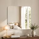 CILIBER Frameless Mirror, 30x30 Square Bathroom Mirrors for Wall Rounded Corner, Frameless Vanity Mirror Over Sink with Polished Edge, 3mm Tempered Glass, Decorative for Bedroom, Living Room, Entryway