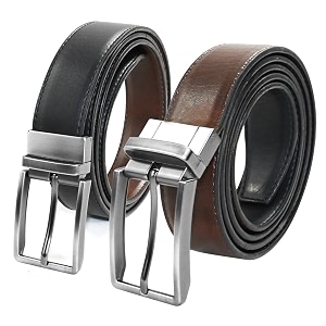CIMONI Reversible Leather Belt for Men