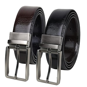 CIMONI Reversible Leather Belt for Men