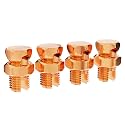 THE CIMPLE CO 4 Pack, Size #8 Copper Split-Bolt Connectors 8 AWG -
