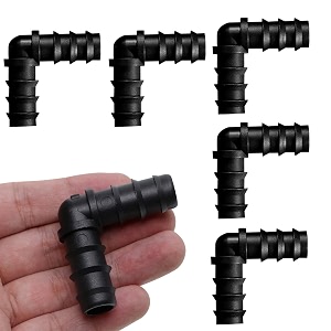 cinagro 16mm elbow connector pack of 25 drip irrigation accessories
