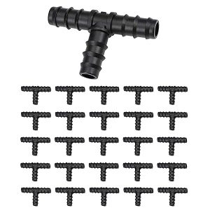 cinagro 16mm t connector pack of 25 drip irrigation accessories