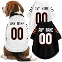 Cincinnati Dog Clothes Jersey Style Custom Pet T Shirt with Personalized Name Number for Small Medium Large Dogs