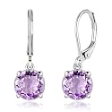 CiNily Leverback Dangle Earrings Created Crystal Drop Earrings Gold Plated Jewelry Gift for Women Girls 8mm