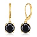 Leverback Dangle Earrings Created Crystal Drop Earrings Gold Plated Jewelry Gift for Women Girls 8mm