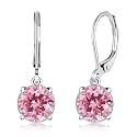 Leverback Dangle Earrings Created Crystal Drop Earrings Gold Plated Jewelry Gift for Women Girls 8mm