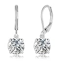 Leverback Dangle Earrings Created Crystal Drop Earrings Gold Plated Jewelry Gift for Women Girls 8mm