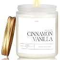 Cinnamon Vanilla Candles for Home Scented, 9oz Non Toxic Soy Candle