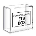 Cinnvoice 2 Pcs Acrylic Magnetic Case Booster Box Protective Case Stackable 4mm Thick Magnetic Closure Gifts for Collectors, Cards Not Included (Compatible with Etb)