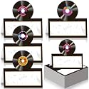 Cinnvoice 48 Pcs 50s Music Party Table Place Cards Rock and Roll Decoration