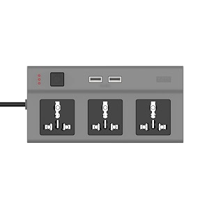 cinta ce 3251 240 volts brave 3 pin power strip 2 mtr heavy duty cable 31 with 21 twin usb international sockets amp neon indicator grey