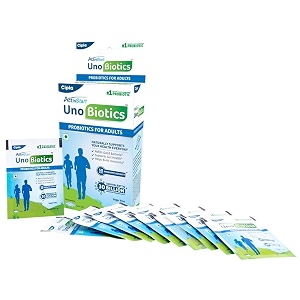 cipla activstart unobiotics with probiotic activity  helps build immunity  probiotics for adults - 10 sachets