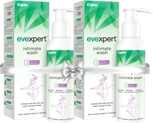 cipla evexpert intimate wash  balances ph  daily hygiene wash for women  intimate wash 200 ml pack of 2