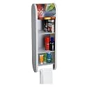 CIPLA PLAST Roll Top Frosty Cabinet | Slim Cabinet for Corner | Storage Organizer | for Living Room | Slim Multipurpose Storage Rack | BRC-706F, White
