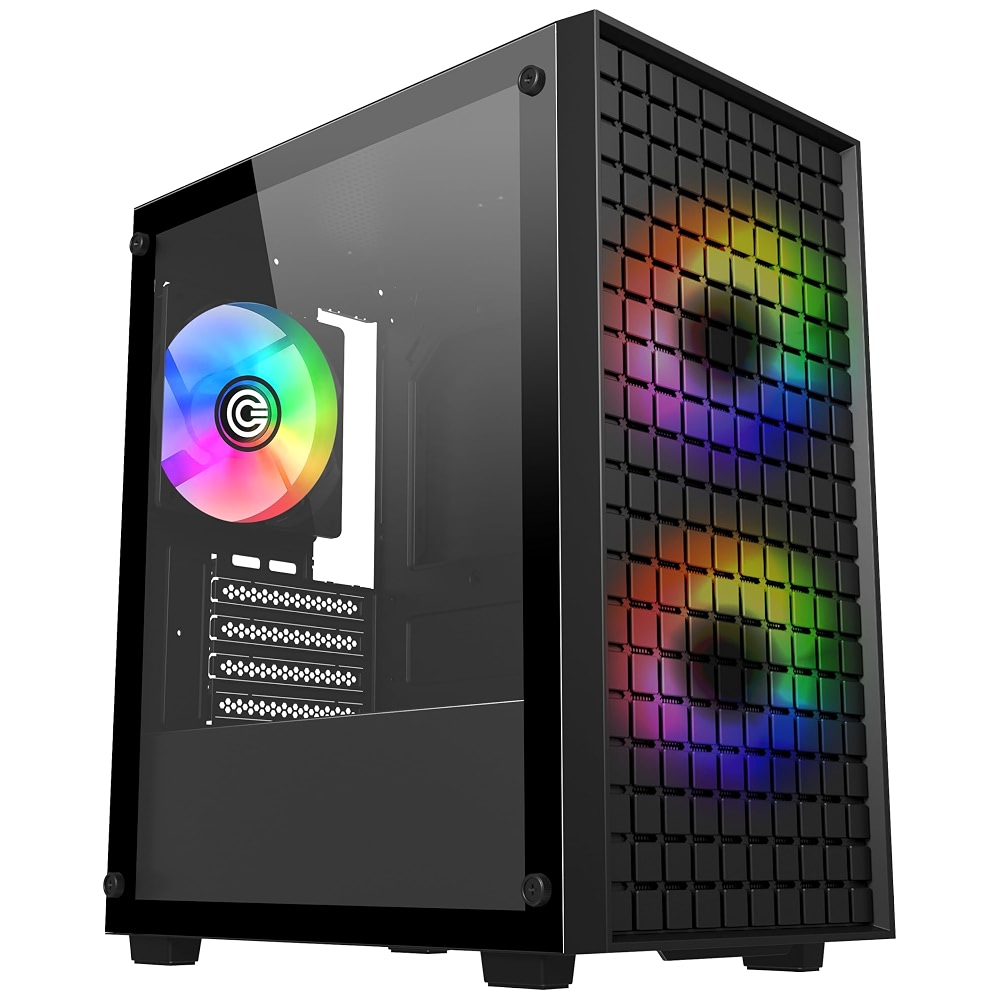 Circle Miniator M2 Mid- Tower Computer Case | Gaming Cabinet - Black ...
