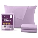 CirclesHome Toddler Pillow Protector with Zipper, Cotton 13x18, Lavender