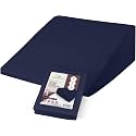 CirclesHome Wedge Pillow Cover with Zipper, Wedge Pillowcase 25x26x10, Navy