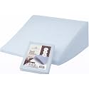CirclesHome Wedge Pillow Cover 100% Cotton, Zippered Wedge Pillow Case Protector, Soft, Hypoallergenic &amp; Breathable - Light Blue, (25Wx26Lx10)