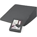 CirclesHome Wedge Pillow Cover with Zipper, Pillowcase 25x26x7.5, Dark Grey