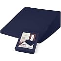 CirclesHome Wedge Pillow Cover with Zipper, Wedge Pillowcase 24x25x12, Navy