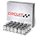 Circuit Performance 12x1.25 Chrome Closed End Bulge Acorn Lug Nuts Cone Seat Forged Steel (24 Pieces)