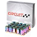 Circuit Performance 12x1.25 Neo-Chrome Closed End Bulge Acorn Lug Nuts Cone Seat Forged Steel (20 Pieces)