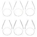 Breevo Circular Knitting Needles Set Round Metal Steel 6-Pack 32 Inch