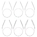 Breevo Circular Knitting Needles Set Round Metal Steel 6-Pack 36 Inch