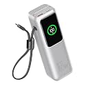 citicr Laptop Power Bank 27000mAh 165W Fast Charger w/Built-in Cable Silver