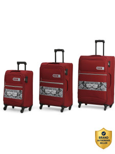 citizen soft body set of 3 luggage 4 wheels - adventure vista - red