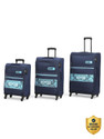 CITIZEN Soft Body Set of 3 Luggage 4 Wheels - Adventure Vista - Blue