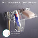 Citrine Multi-Functional Bathroom Wall Organizer ToothbrushToothpaste